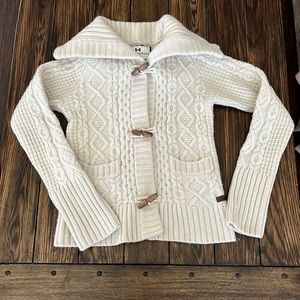 GUC Roots beige cable knit cardigan